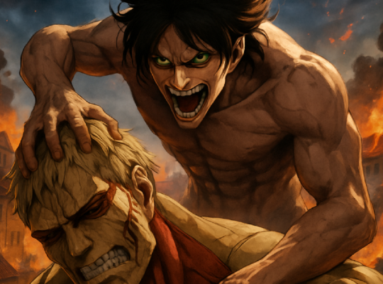 Imagem ilustrativa sobre 7 anos depois, esta cena de Attack on Titan ainda é uma das melhores e mais brutais da história dos