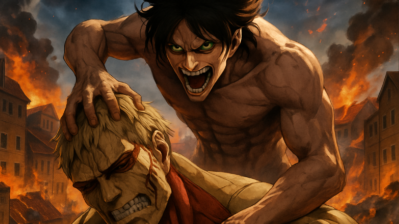 Imagem ilustrativa sobre 7 anos depois, esta cena de Attack on Titan ainda é uma das melhores e mais brutais da história dos