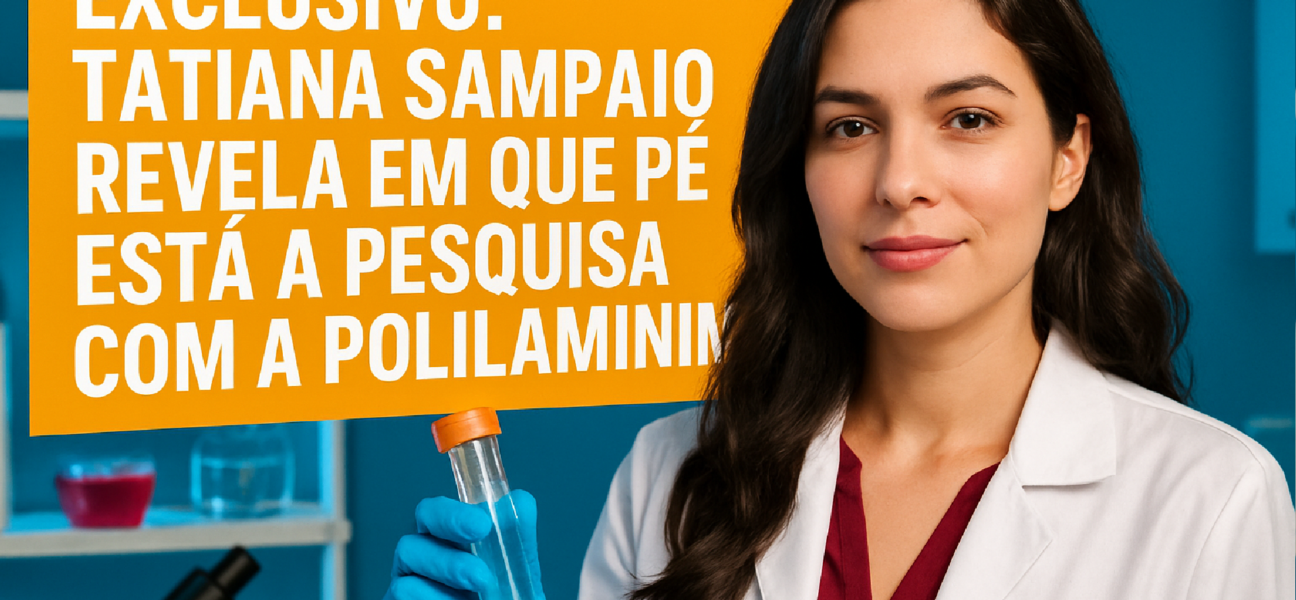 Imagem ilustrativa sobre Exclusivo: Tatiana Sampaio revela em que pé está a pesquisa com a polilaminina