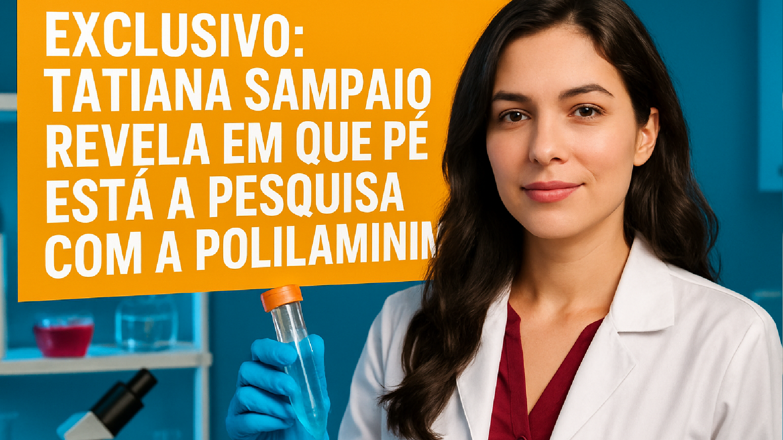 Imagem ilustrativa sobre Exclusivo: Tatiana Sampaio revela em que pé está a pesquisa com a polilaminina