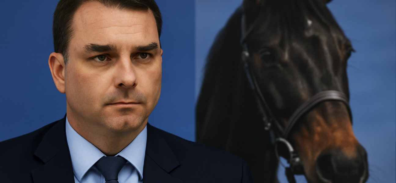 Imagem ilustrativa sobre Flávio Bolsonaro diz que operação sobre produtora de 'Dark Horse' não tem nada a ver com o filme