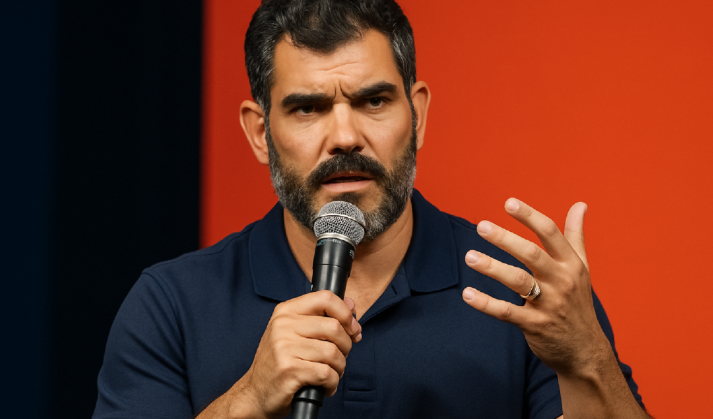 Imagem ilustrativa sobre Juliano Cazarré causa polêmica com evento para ‘homens alfa’ e recebe críticas de colegas da Globo
