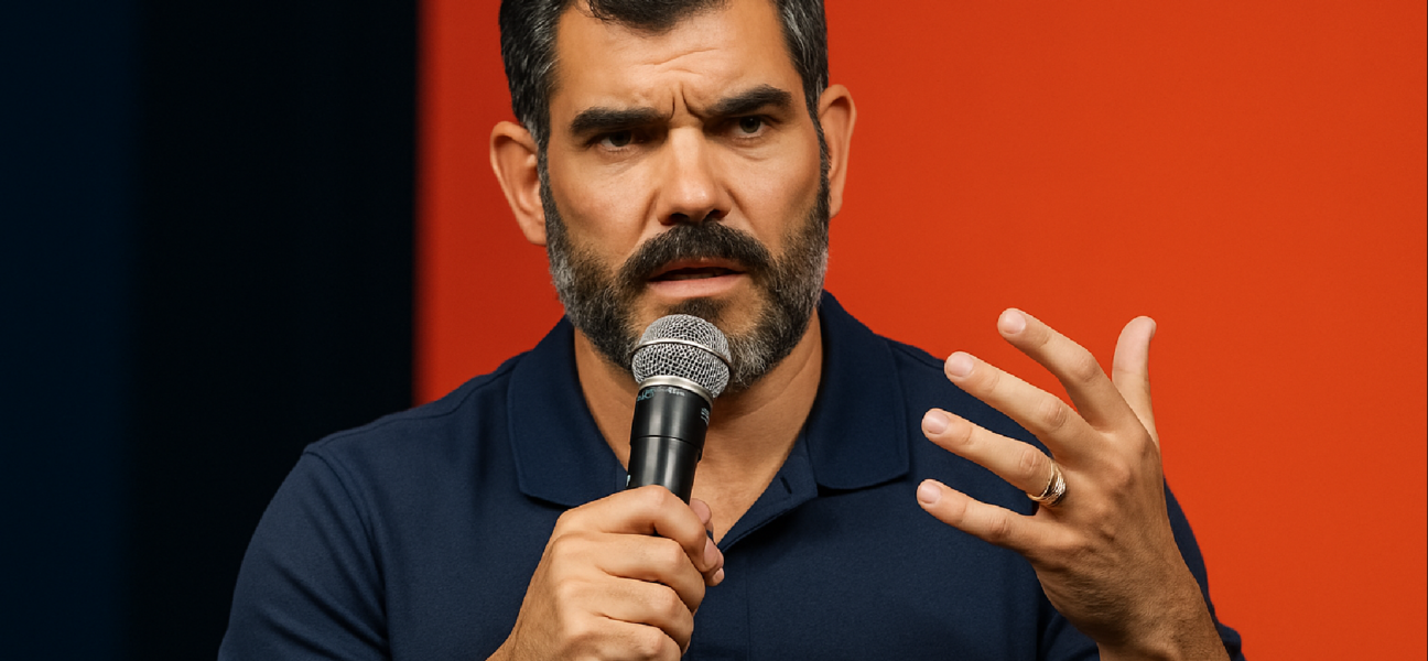 Imagem ilustrativa sobre Juliano Cazarré causa polêmica com evento para ‘homens alfa’ e recebe críticas de colegas da Globo