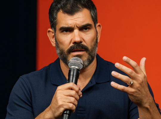 Imagem ilustrativa sobre Juliano Cazarré causa polêmica com evento para ‘homens alfa’ e recebe críticas de colegas da Globo