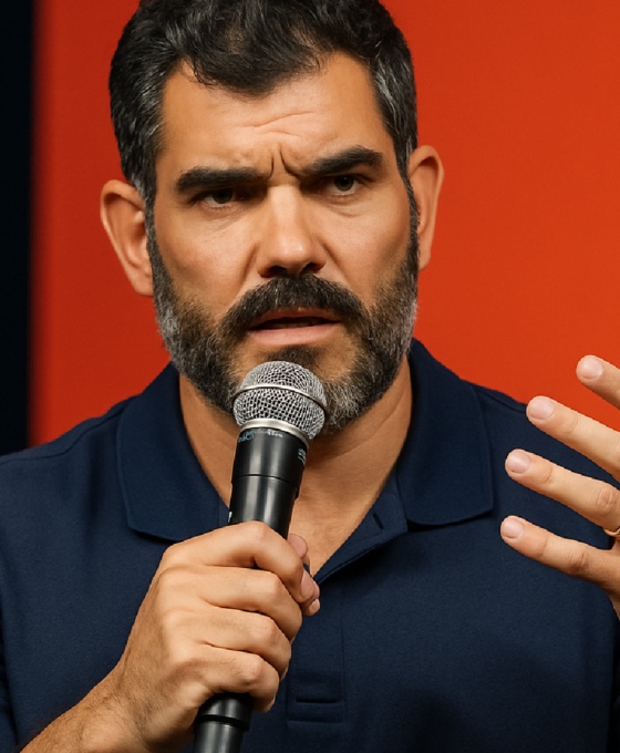 Imagem ilustrativa sobre Juliano Cazarré causa polêmica com evento para ‘homens alfa’ e recebe críticas de colegas da Globo