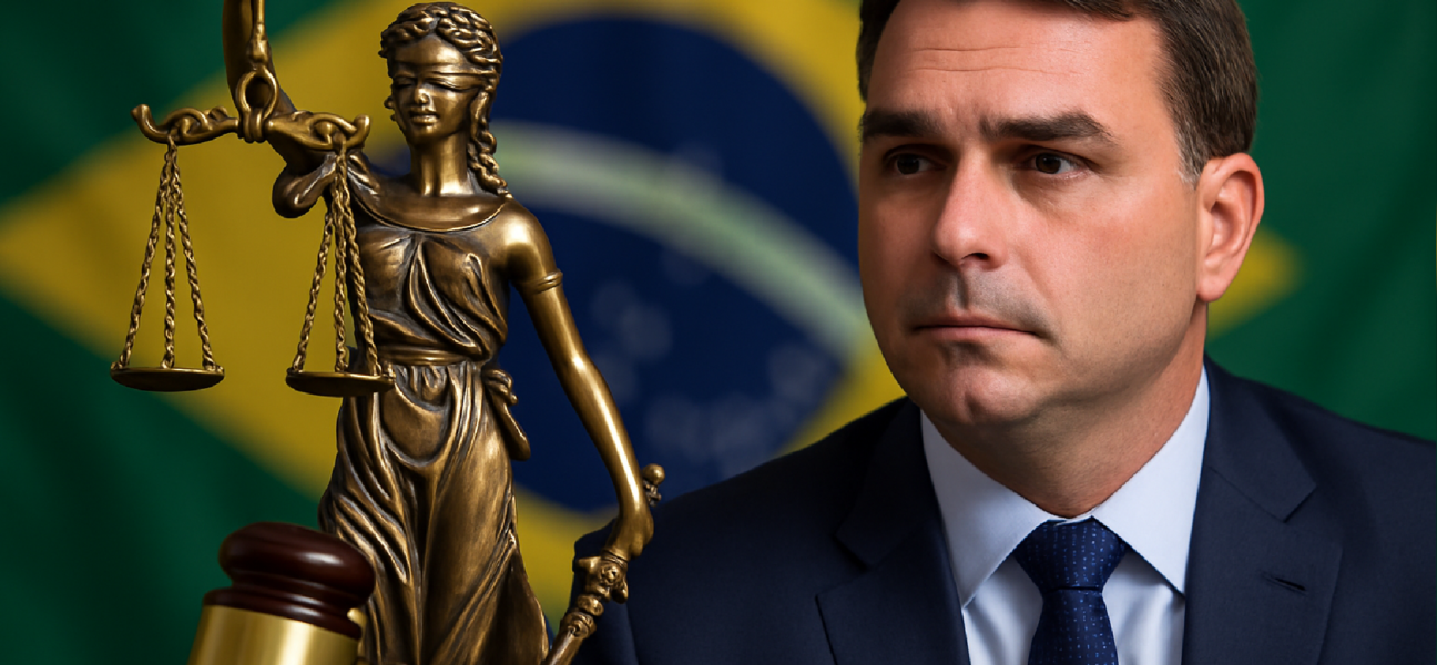 Imagem ilustrativa sobre Justiça de SP penhora pagamentos de Flávio Bolsonaro a publicitário