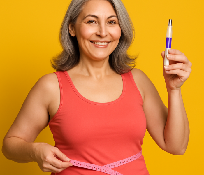 Imagem ilustrativa sobre Reposição hormonal na menopausa pode potencializar efeito emagrecedor do Mounjaro