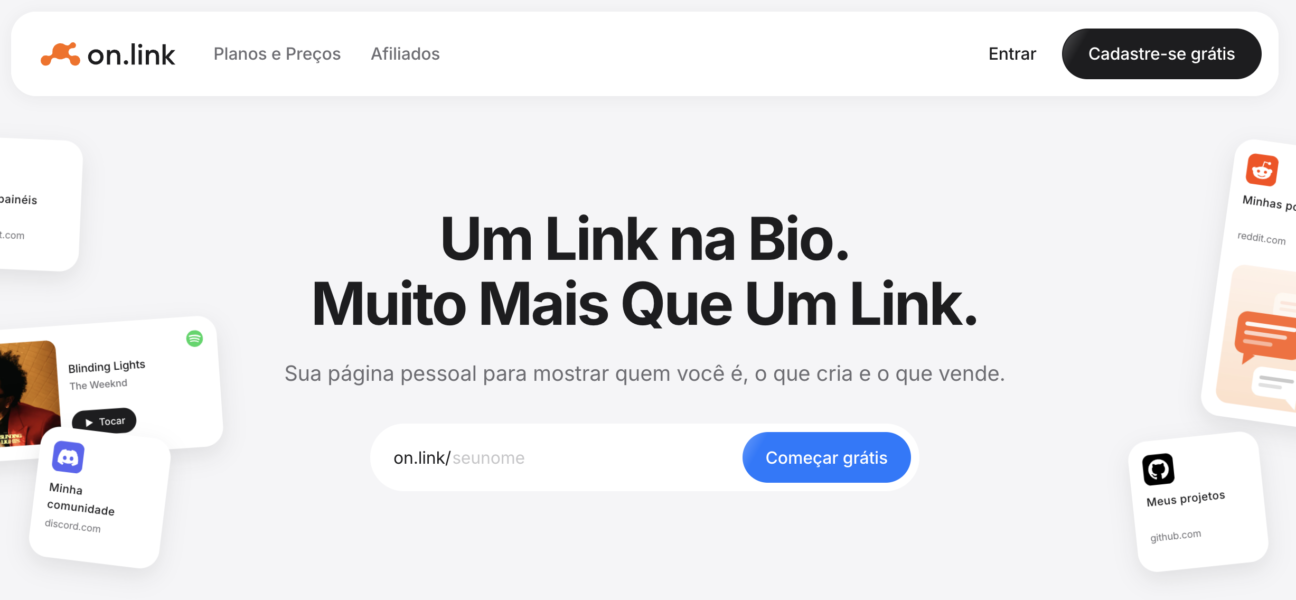 Onlink revoluciona o link na bio em plataforma de vendas