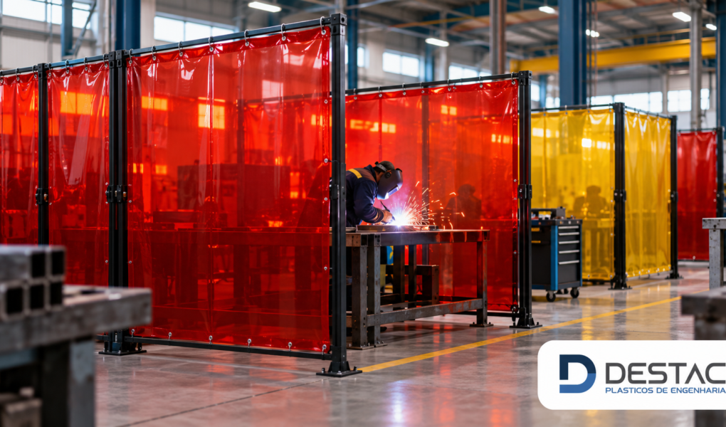 Biombos para solda destacam-se na segurança industrial
