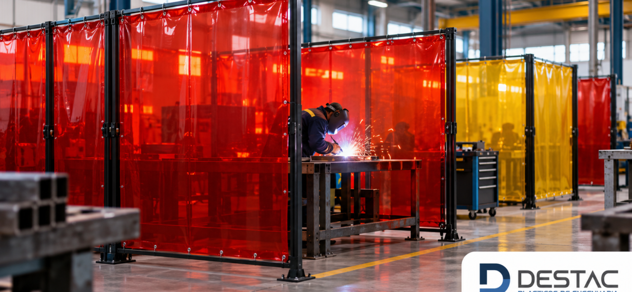 Biombos para solda destacam-se na segurança industrial