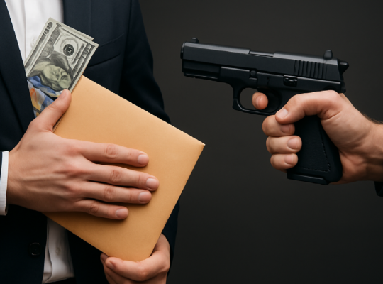 Imagem ilustrativa sobre 'Corrupção honesta' e criminalidade violenta