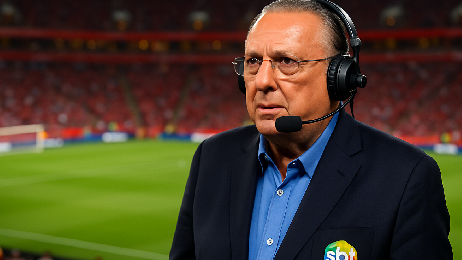 Imagem ilustrativa sobre Em primeira Copa após 28 anos, SBT sonha com 10 pontos em 'despedida' de Galvão Bueno