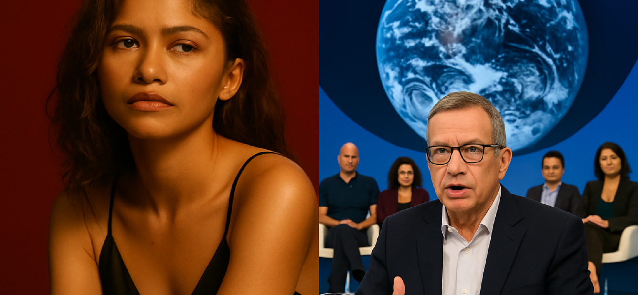 Imagem ilustrativa sobre 'O Drama', com Zendaya, e Roda Viva sobre clima: o que ver na TV e no streaming