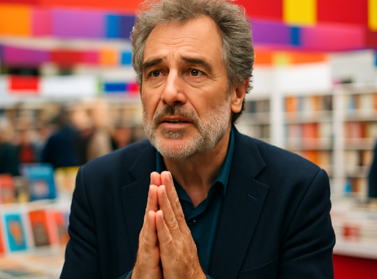 Imagem ilustrativa sobre Sandro Veronesi, na Feira do Livro, diz que sua literatura reza pelas pessoas comuns