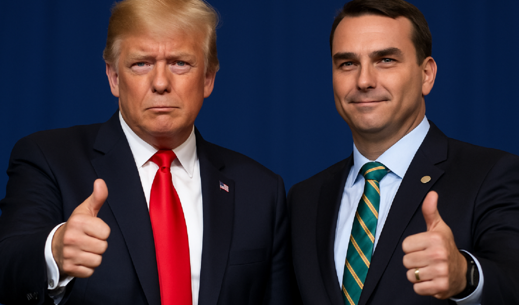 Imagem ilustrativa sobre Trump dá fôlego à campanha de Flávio Bolsonaro
