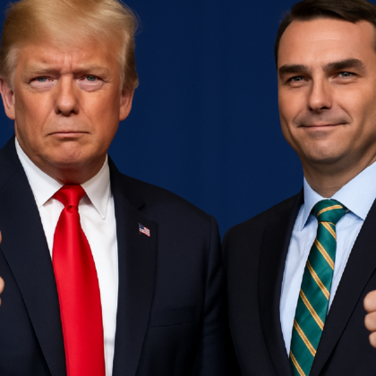 Imagem ilustrativa sobre Trump dá fôlego à campanha de Flávio Bolsonaro