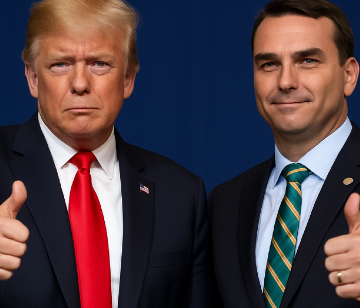 Imagem ilustrativa sobre Trump dá fôlego à campanha de Flávio Bolsonaro