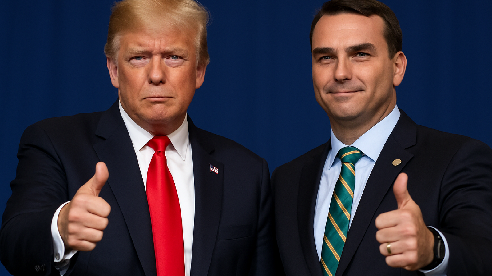 Imagem ilustrativa sobre Trump dá fôlego à campanha de Flávio Bolsonaro