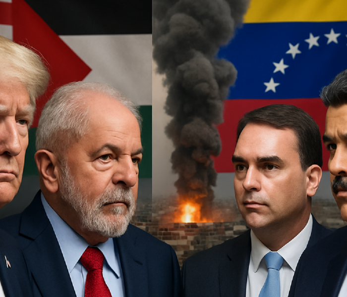 Imagem ilustrativa sobre Trump, Gaza e Venezuela põem Lula e Flávio em disputa de trunfo eleitoral