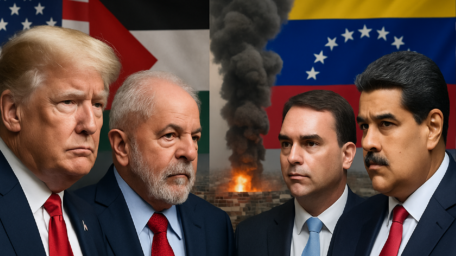 Imagem ilustrativa sobre Trump, Gaza e Venezuela põem Lula e Flávio em disputa de trunfo eleitoral
