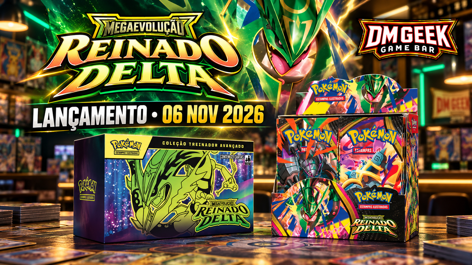 Pokémon Reinado Delta: Lançamento na DM Geek em Novembro
